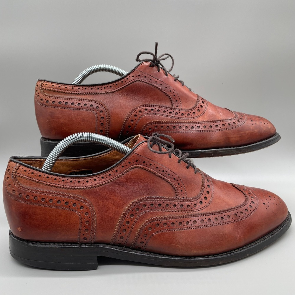 Allen Edmonds Fairhaven Wingtip Oxfords Mens 9.5 EEE XX-Wide‎ Brown Leather
